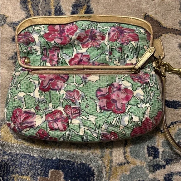 Coach Multicolor Floral Wristlet - Picture 6 of 8